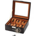 Squiggly bond-6-brown1 Watch storage box Horlogekist